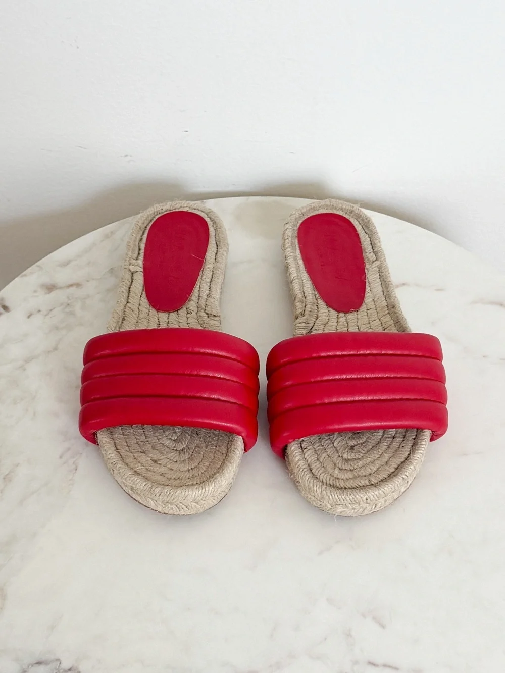 Marea New York Padded Espadrille Sandals Red Size 37 EU 6-6.5 US